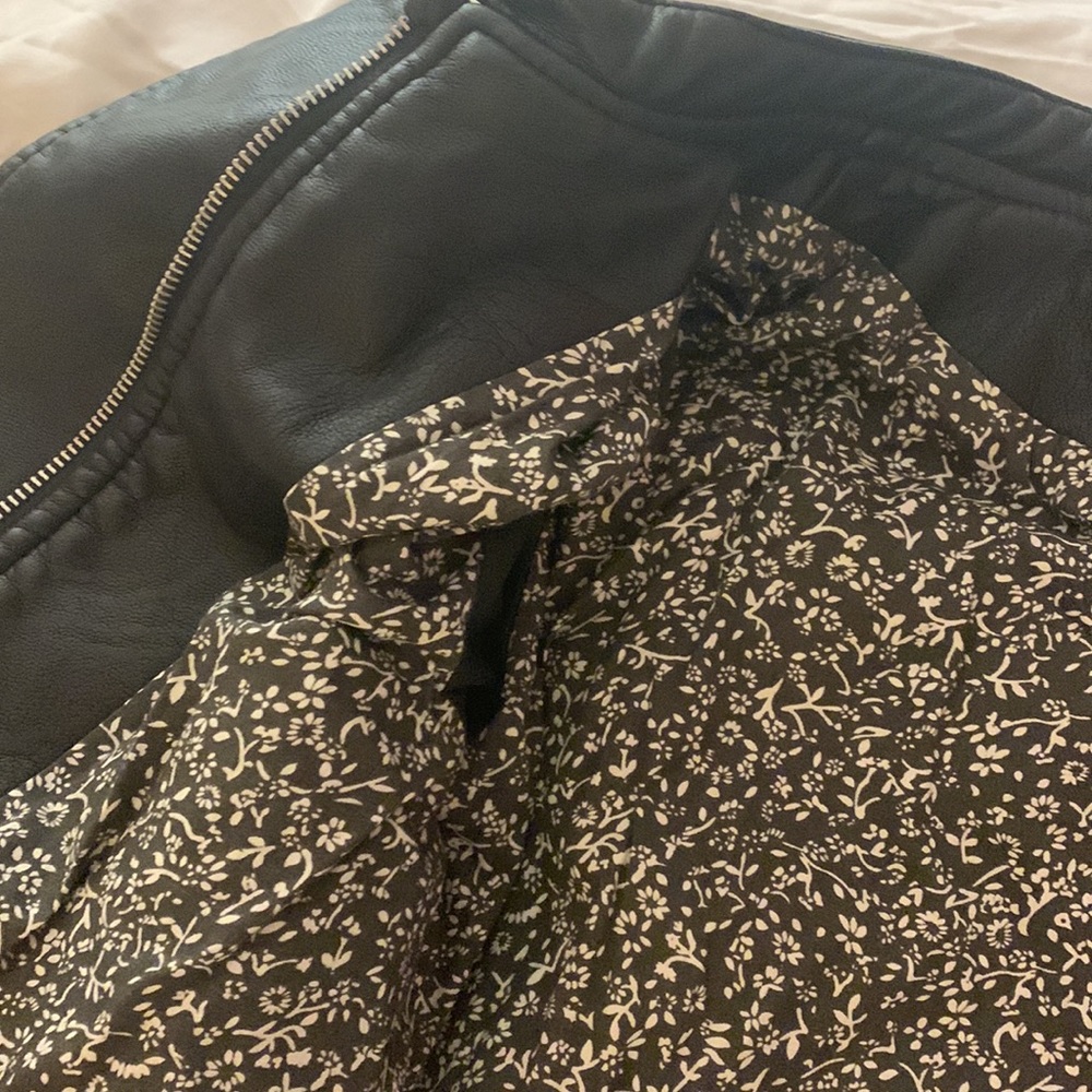 Zara black leather jacket - Picture 4 of 5